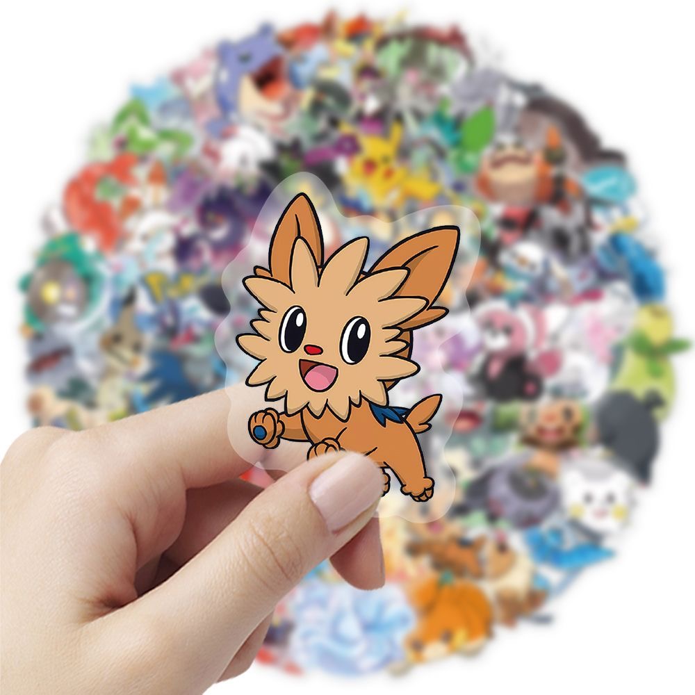 Laptop Accessories Diy - 100Pcs Pokémon Stickers Cute Cartoon Transparent