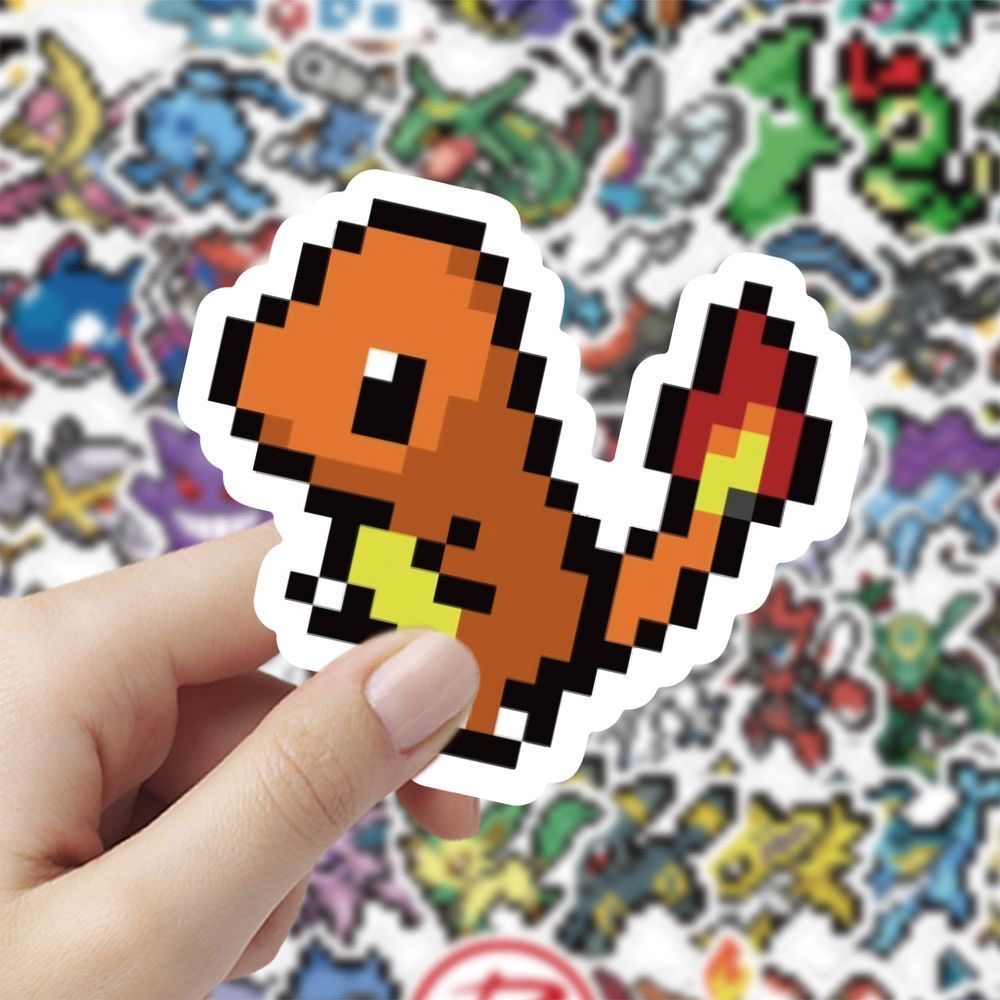 Laptop Accessories Diy - 60Pcs Pixel Pokémon Stickers Cute Pocket