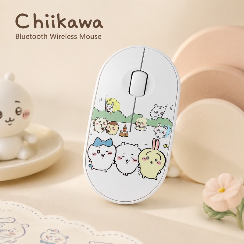 Laptop External Accessories - Cute Chiikawa Bluetooth Wireless Mouse Dual