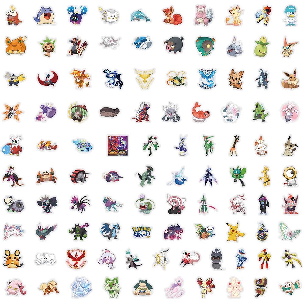 100Pcs Pokémon Stickers Cute C - đánh giá và giá Laptop Accessories Diy