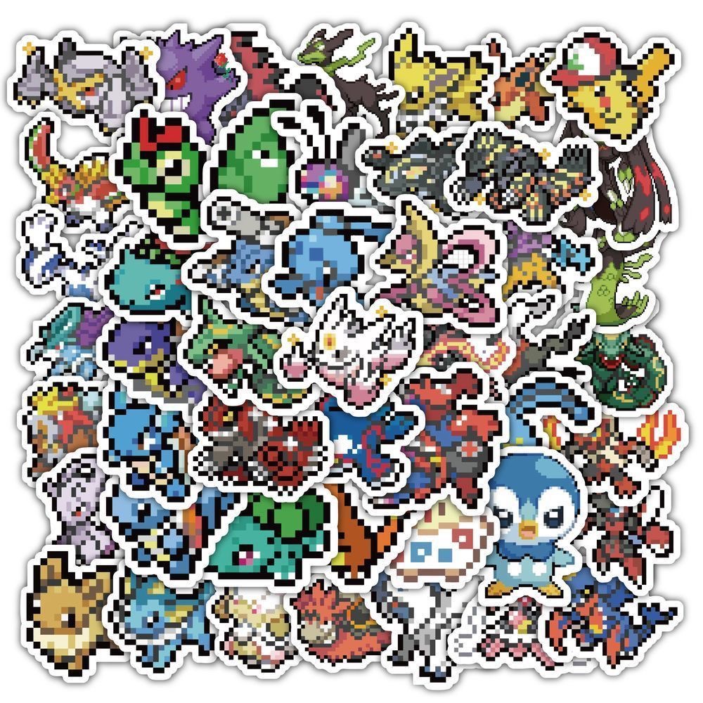 60Pcs Pixel Pokémon Stickers C - đánh giá và giá Laptop Accessories Diy