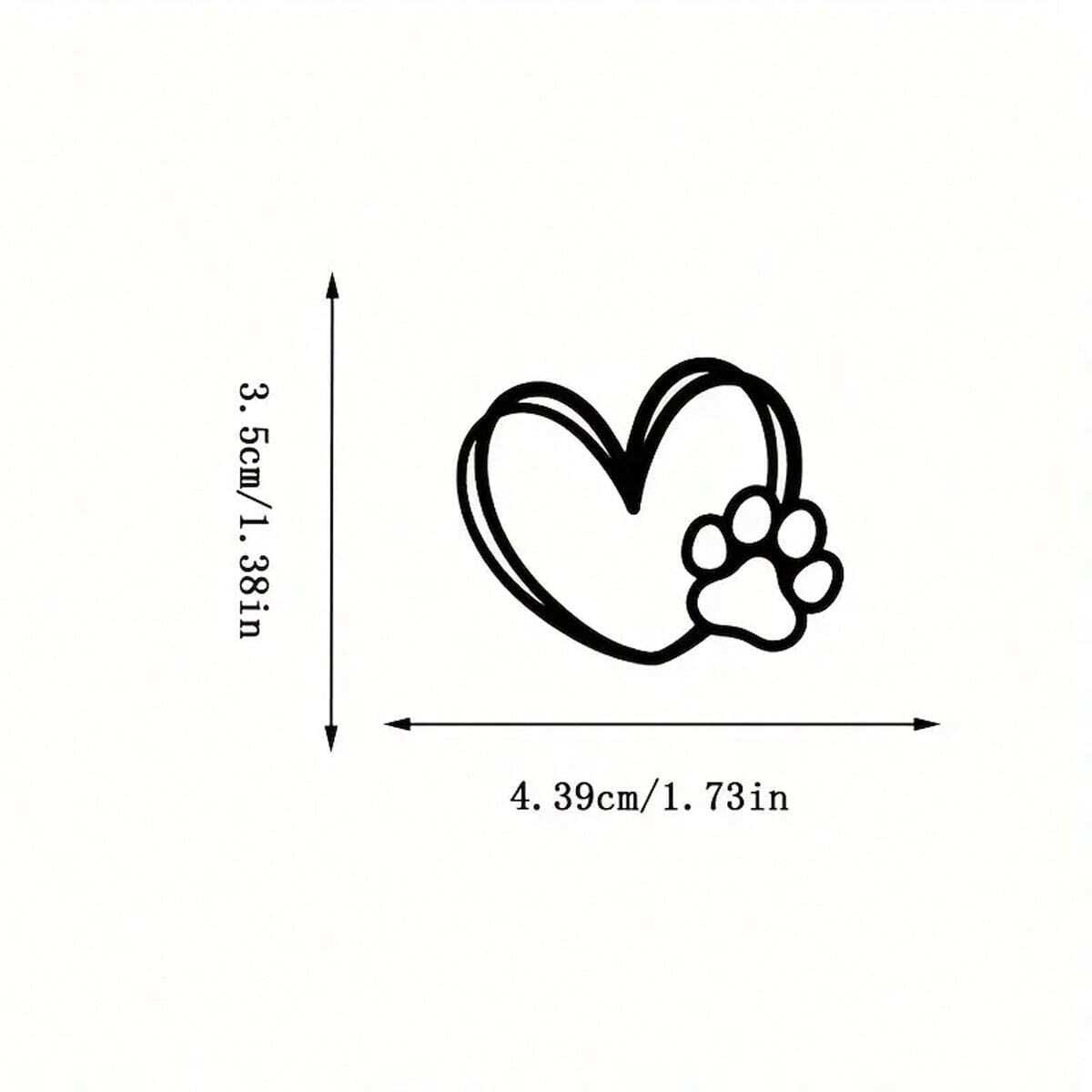 Heart Paw Print Vinyl Rearview - đánh giá và giá Laptop Accessories Diy