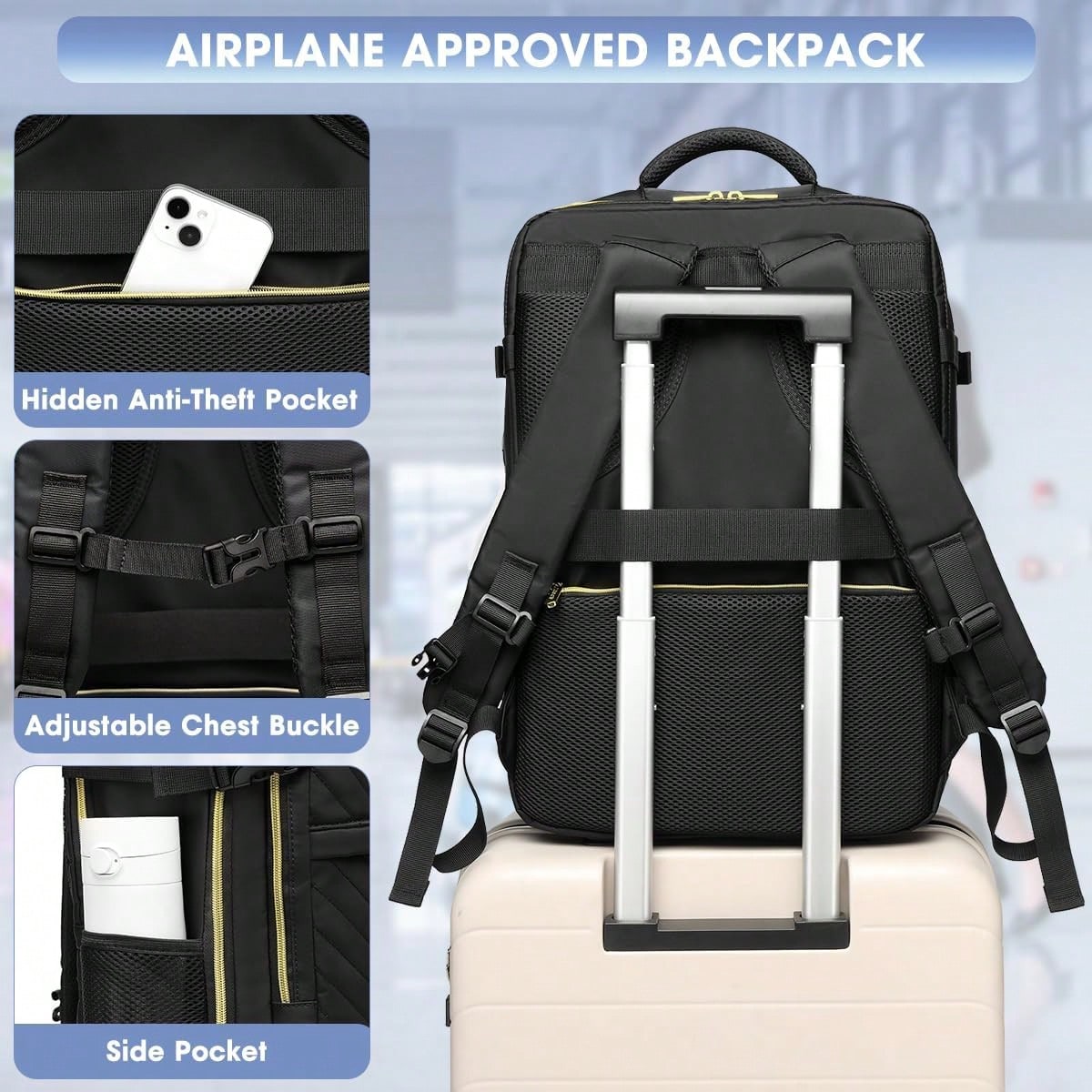 Large Carry On Travel Backpack - đánh giá và giá Laptop Bag Waterproof