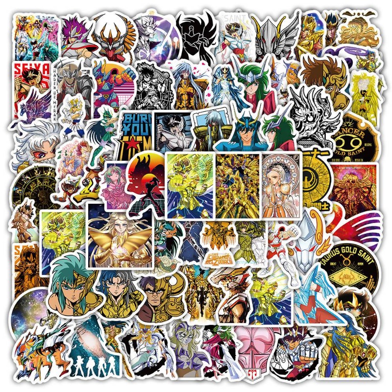 101Pcs Saint Seiya Anime Stick - đánh giá và giá Laptop Accessories Diy
