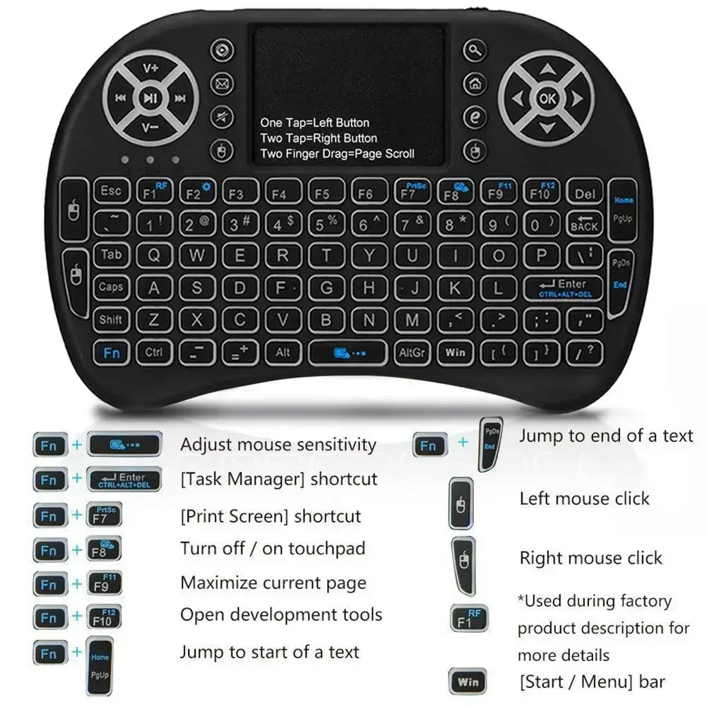 Cool Backlit I8 Mini Air Mouse - đánh giá và giá Laptop Accessories Combo