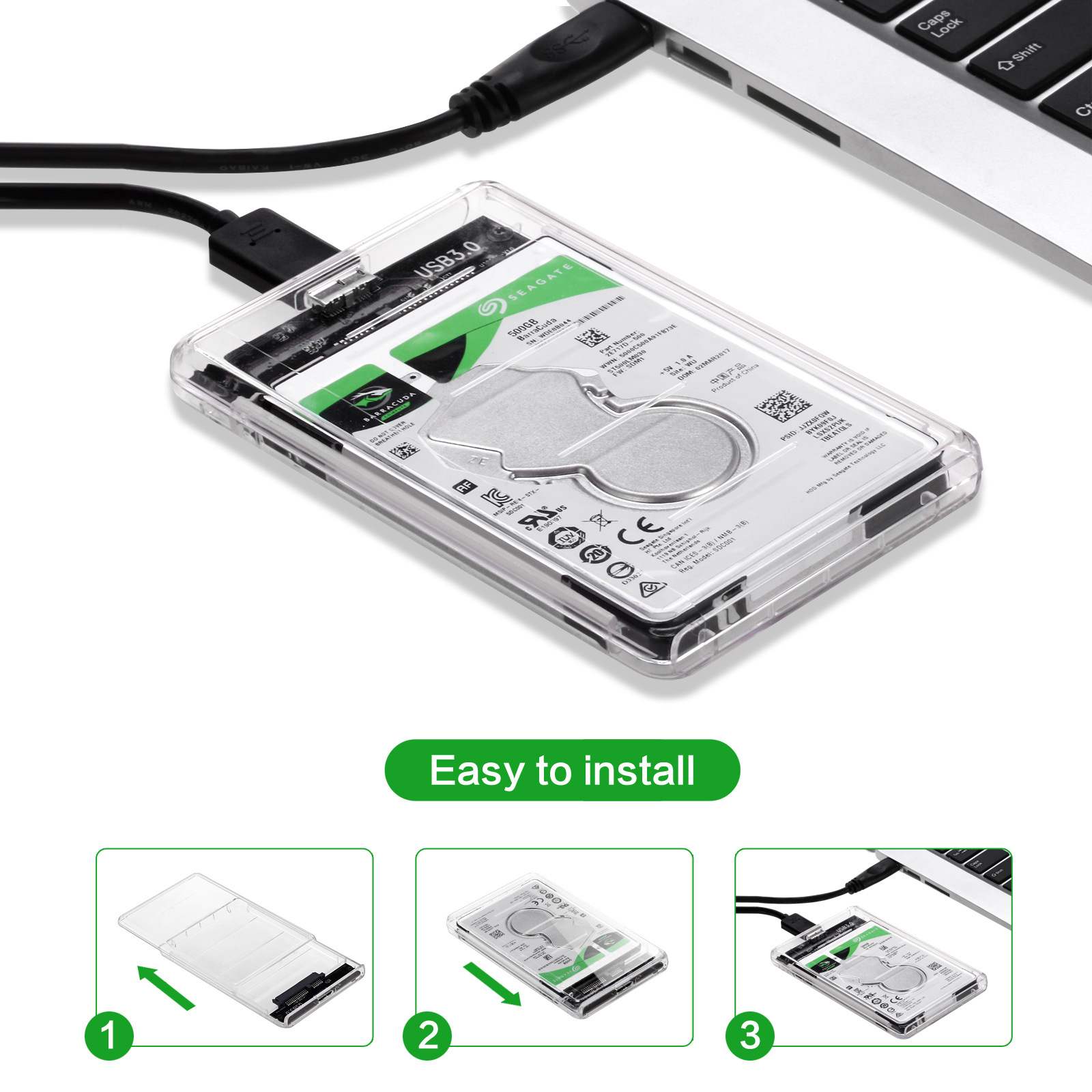 SATA to Type C Transparent 2.5 - đánh giá và giá Laptop External Accessories