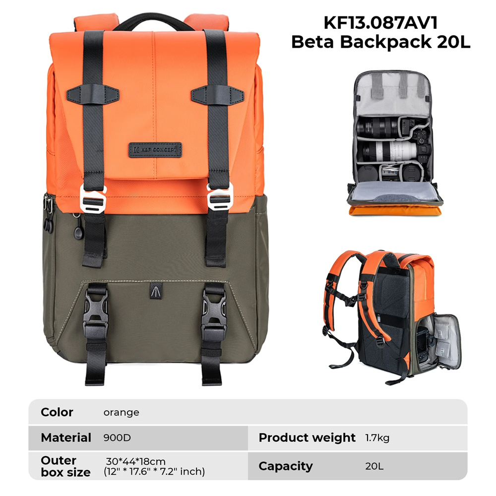 K&F CONCEPT Camera Backpack Tr - đánh giá và giá Laptop Bag Waterproof