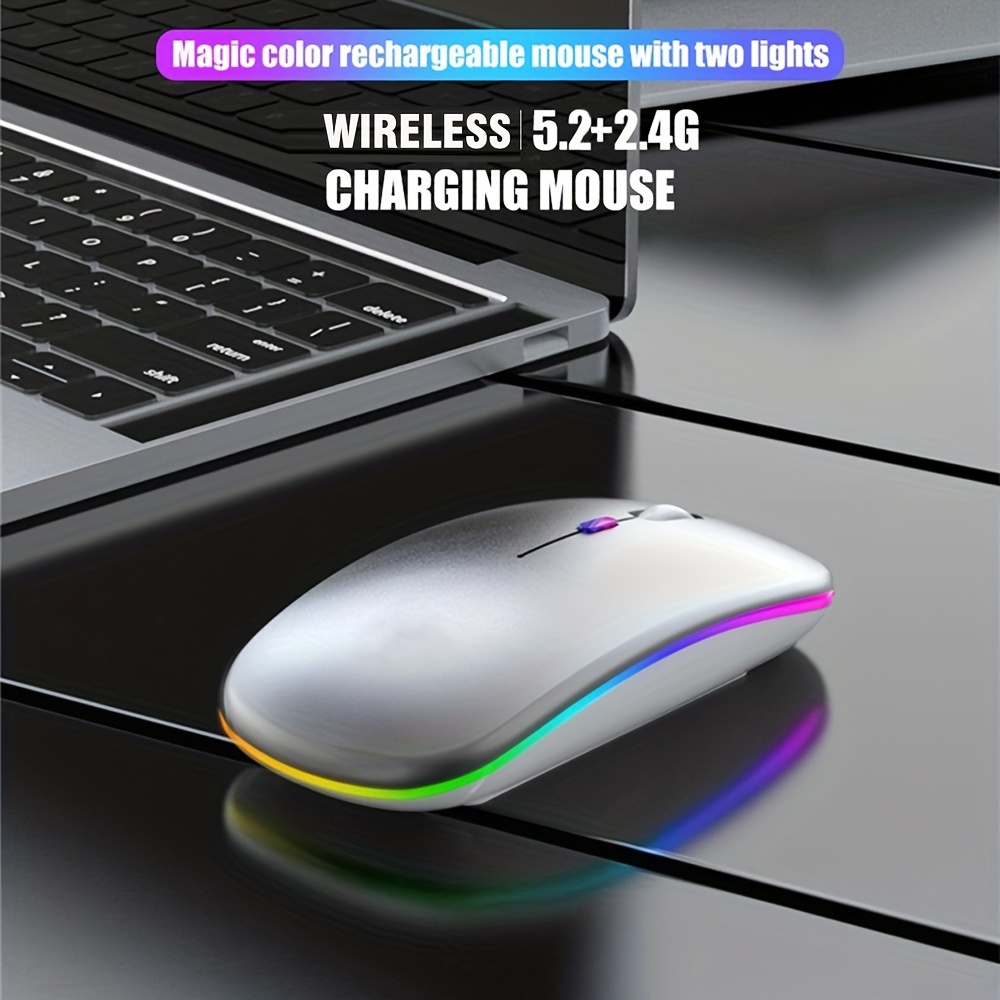 Wireless Mouse RGB Rechargeabl - đánh giá và giá Laptop External Accessories