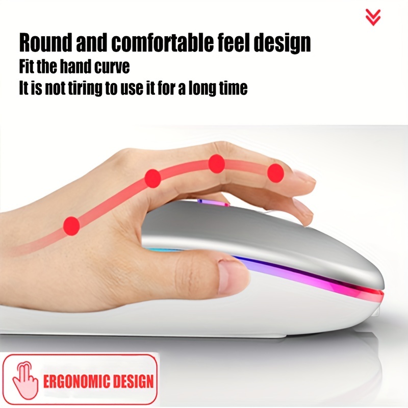 Wireless Mouse RGB Rechargeabl - đánh giá và giá Laptop External Accessories