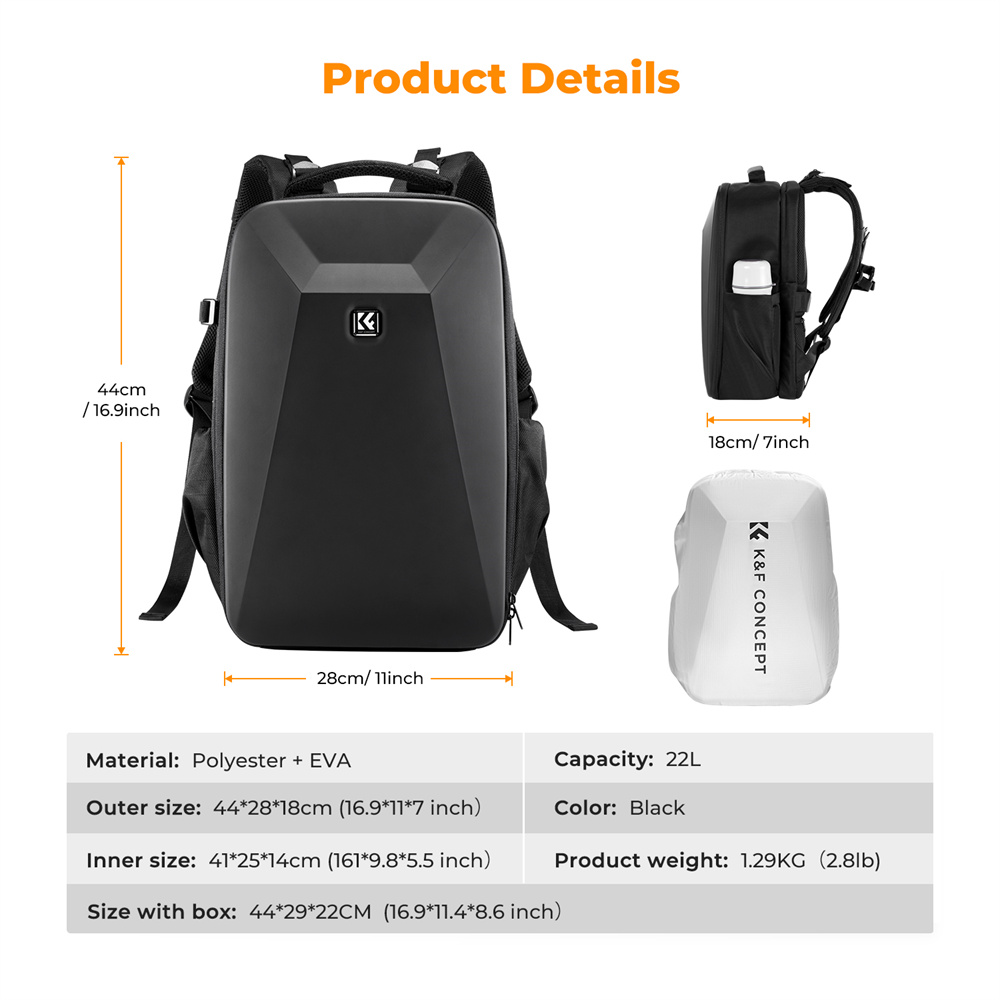 K&F CONCEPT Large Capacity Cam - đánh giá và giá Laptop Bag Waterproof