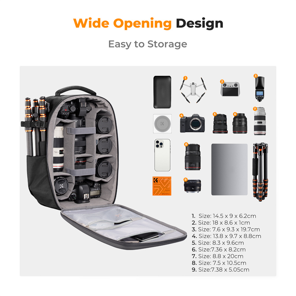 K&F CONCEPT Large Capacity Cam - đánh giá và giá Laptop Bag Waterproof
