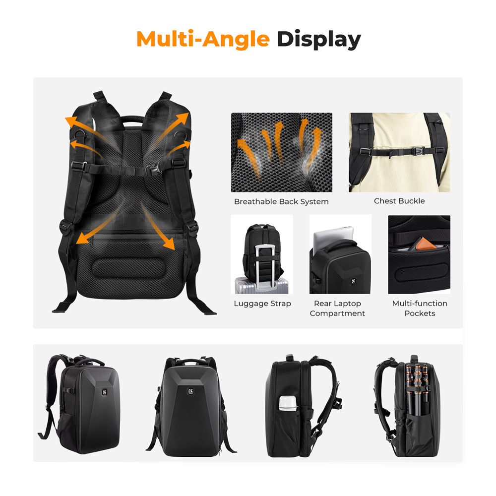 K&F CONCEPT Large Capacity Cam - đánh giá và giá Laptop Bag Waterproof