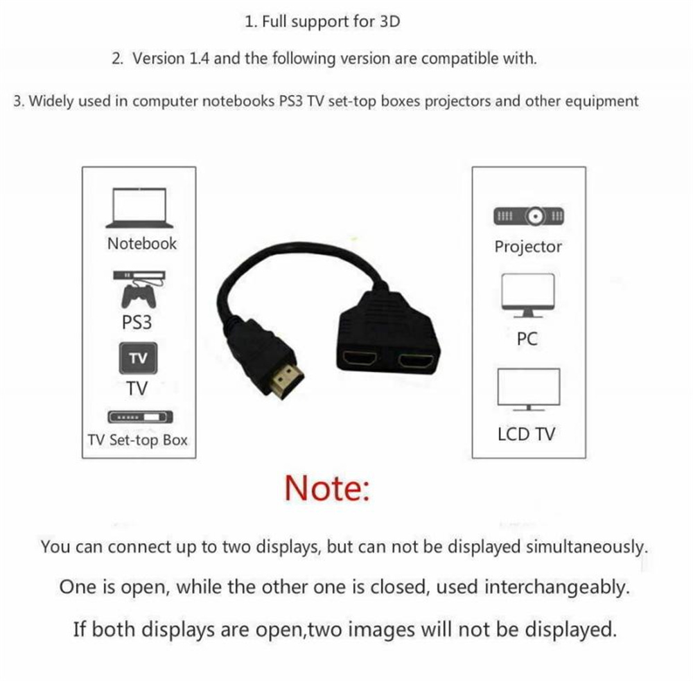 HDMI-compatible Splitter Adapt - đánh giá và giá Xbox Laptop Accessories